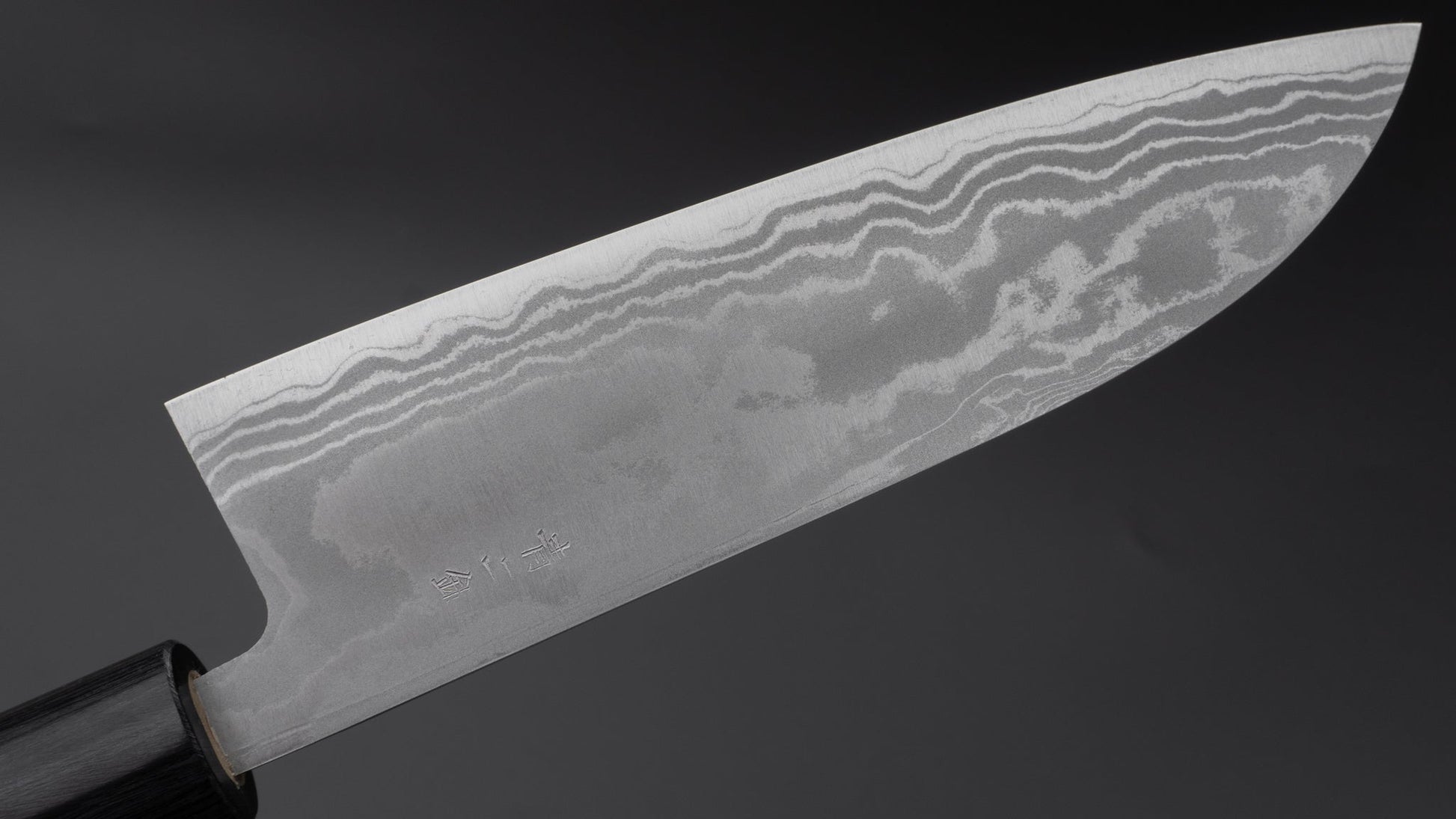 Hitohira GR Blue #2 Damascus Santoku 165mm Maple Handle | HITOHIRA