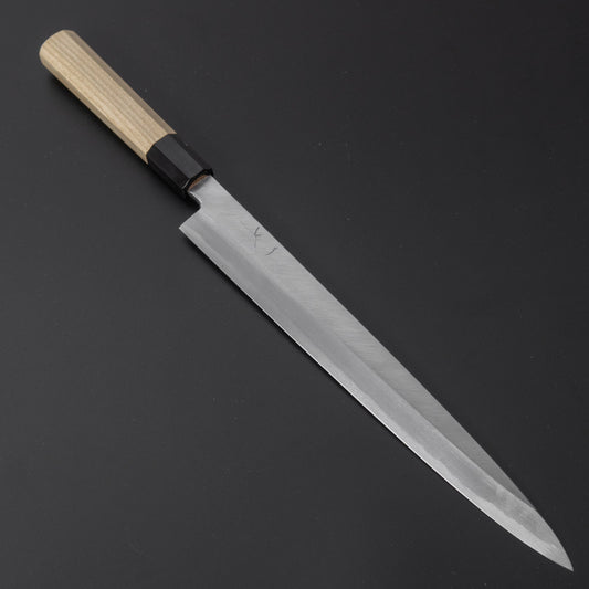 Hitohira Kikuchiyo Manzo Blue #2 Yanagiba 300mm Ho Wood Handle (Thinner/ Saya) - HITOHIRA