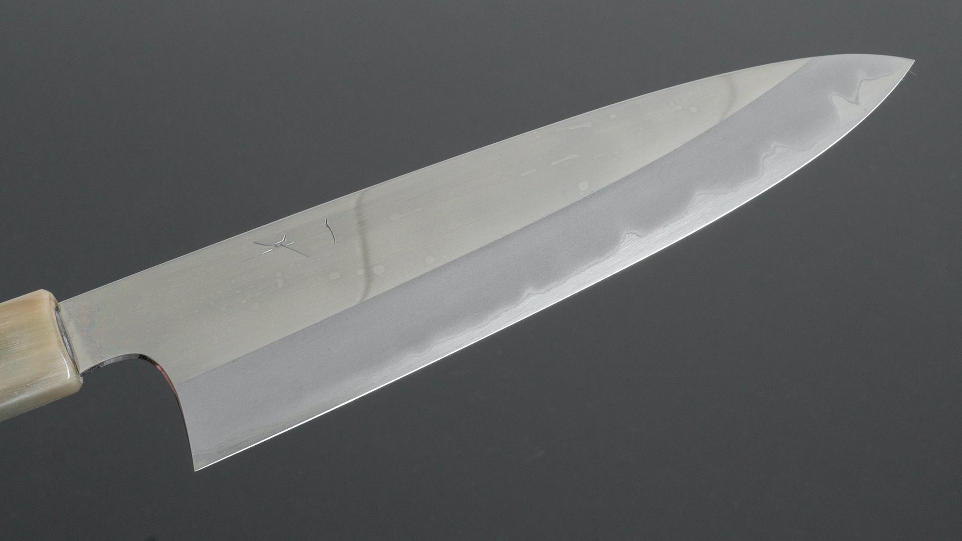 Hitohira Togashi White #1 Stainless Clad Gyuto 210mm Taihei Makassar Ebony Handle (Mirror Polished) - HITOHIRA