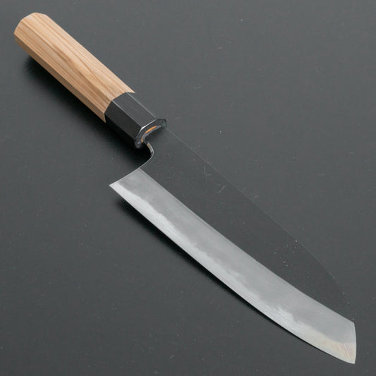 Hitohira Tanaka Kyuzo Blue #1 Kurouchi Santoku 180mm Yakusugi Cedar Handle - HITOHIRA