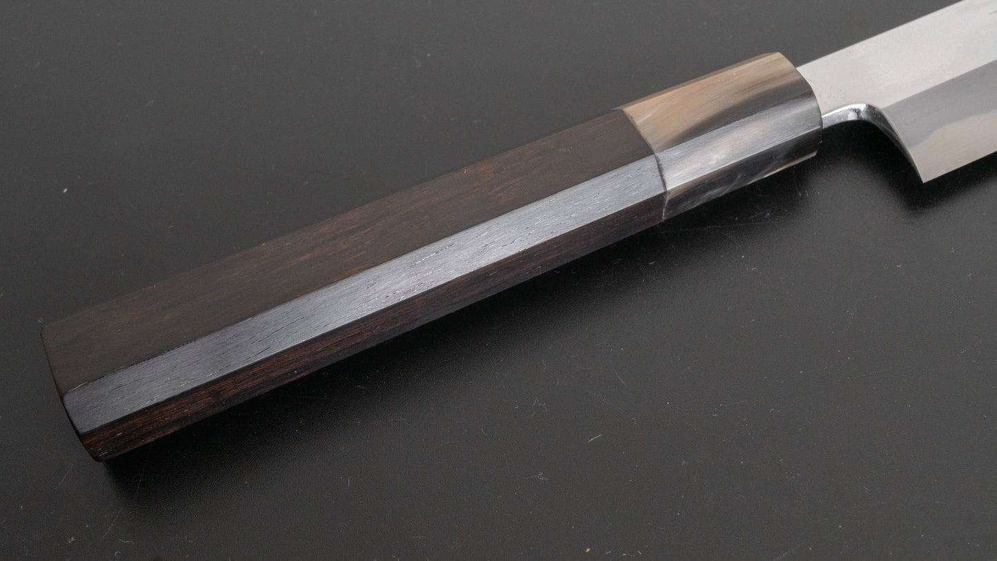 Hitohira Tanaka Mosuke Blue #1 Yanagiba 300mm Ebony Handle (Mirror Polished/ Saya) - HITOHIRA