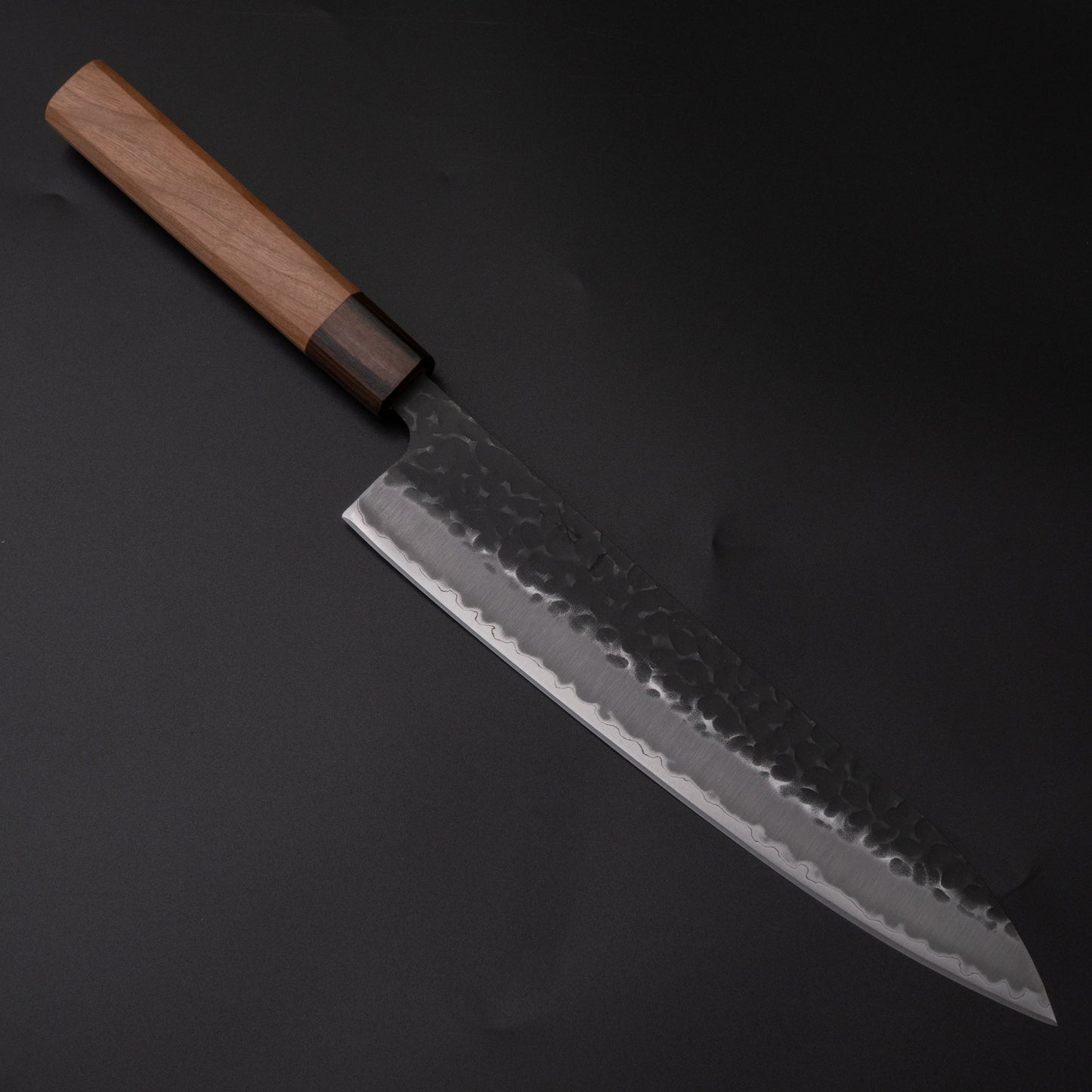 Hitohira Futana SB Kuro Tsuchime Gyuto 240mm Cherry Wood Handle | HITOHIRA