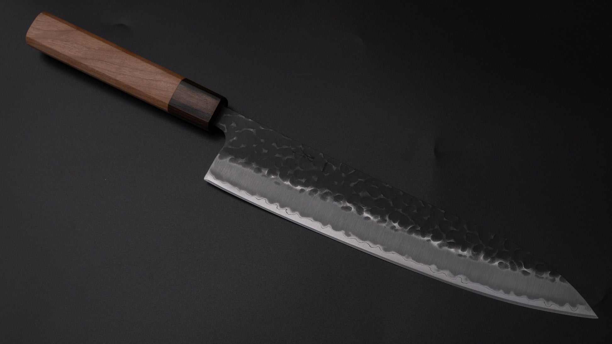 Hitohira Futana SB Kuro Tsuchime Gyuto 240mm Cherry Wood Handle | HITOHIRA