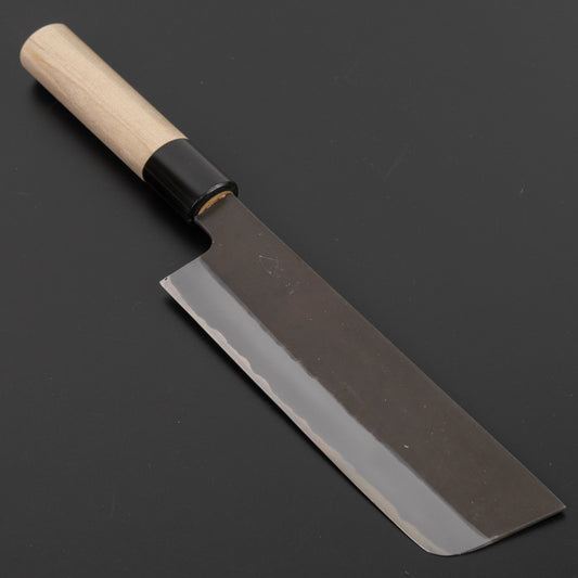 Hitohira Hinode Kurouchi White #2 Stainless Clad Nakiri 165mm Ho Wood Handle | HITOHIRA