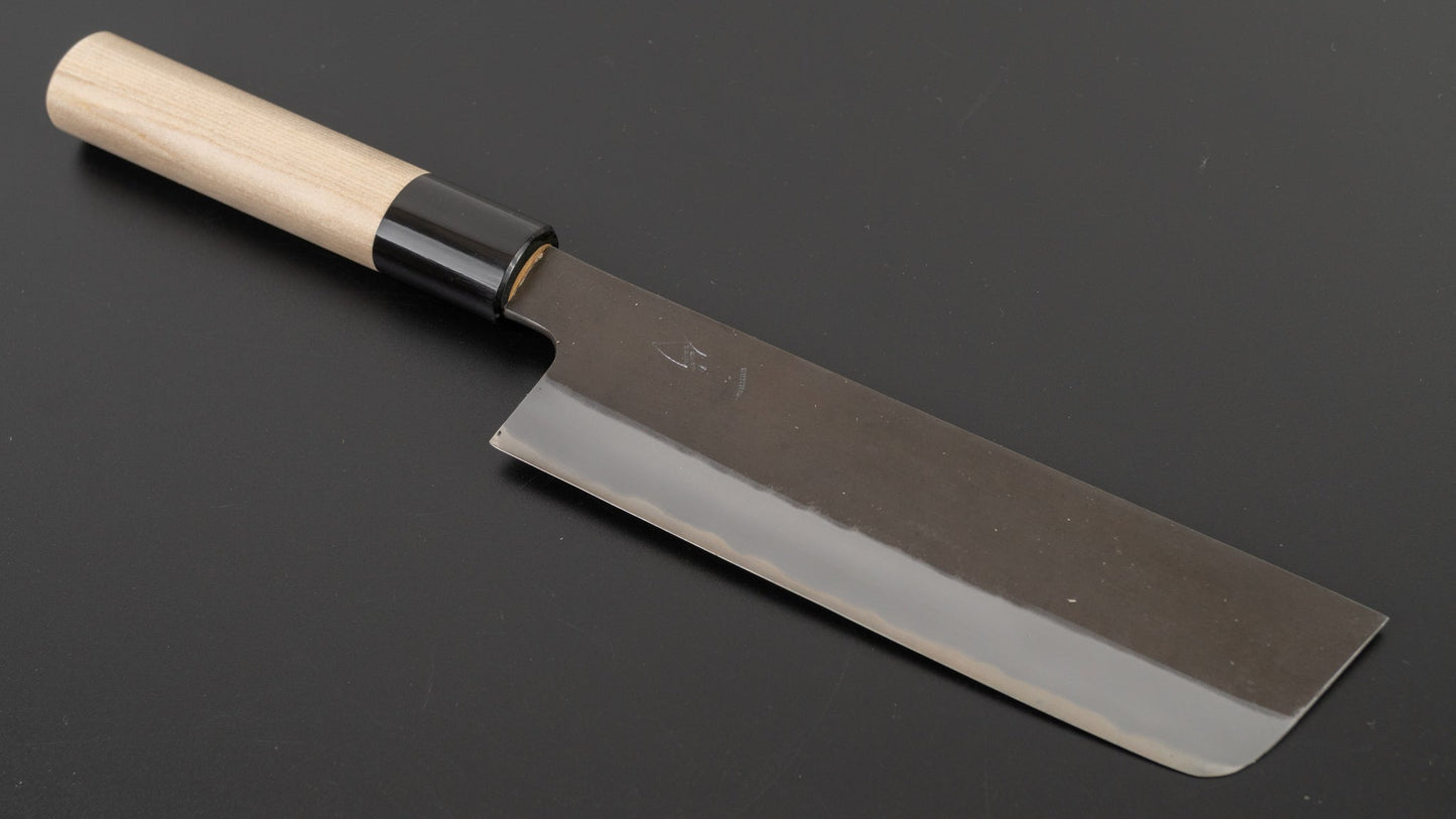 Hitohira Hinode Kurouchi White #2 Stainless Clad Nakiri 165mm Ho Wood Handle | HITOHIRA