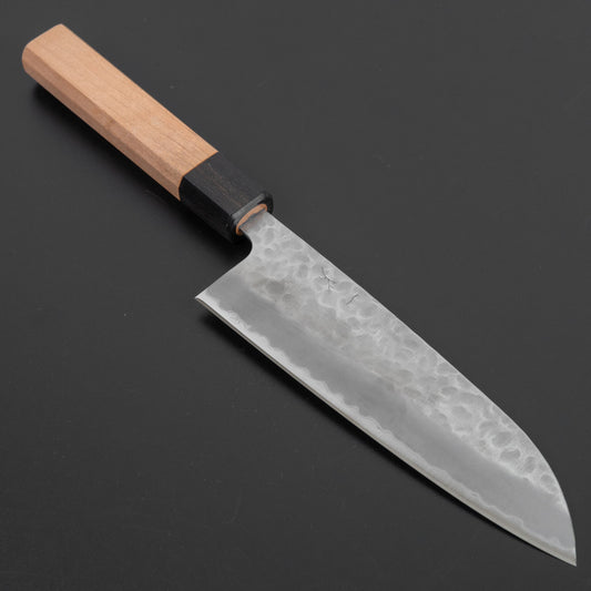 Hitohira Futana SB Migaki Tsuchime Santoku 170mm Cherry Wood Handle | HITOHIRA