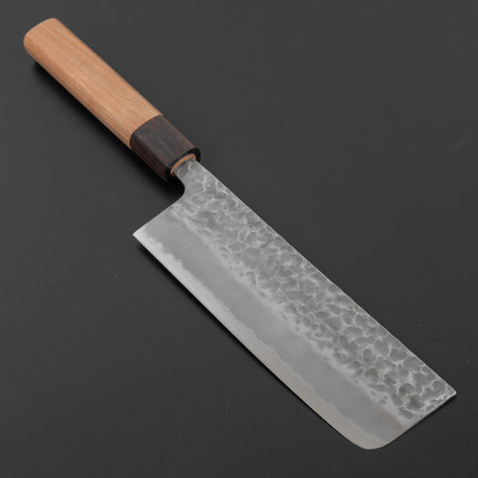 Hitohira Futana SB Migaki Tsuchime Nakiri 160mm Cherry Wood Handle | HITOHIRA