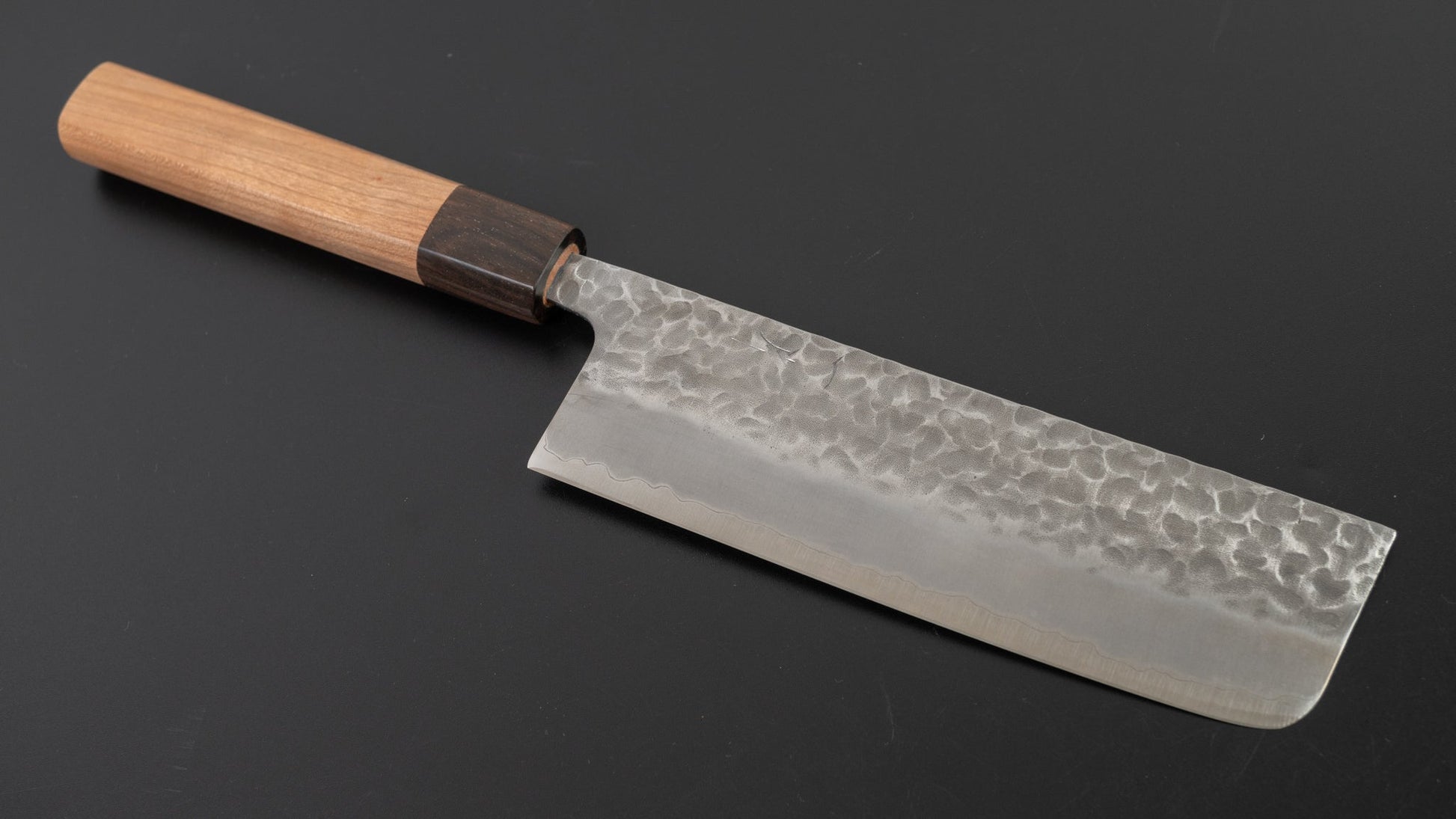 Hitohira Futana SB Migaki Tsuchime Nakiri 160mm Cherry Wood Handle | HITOHIRA