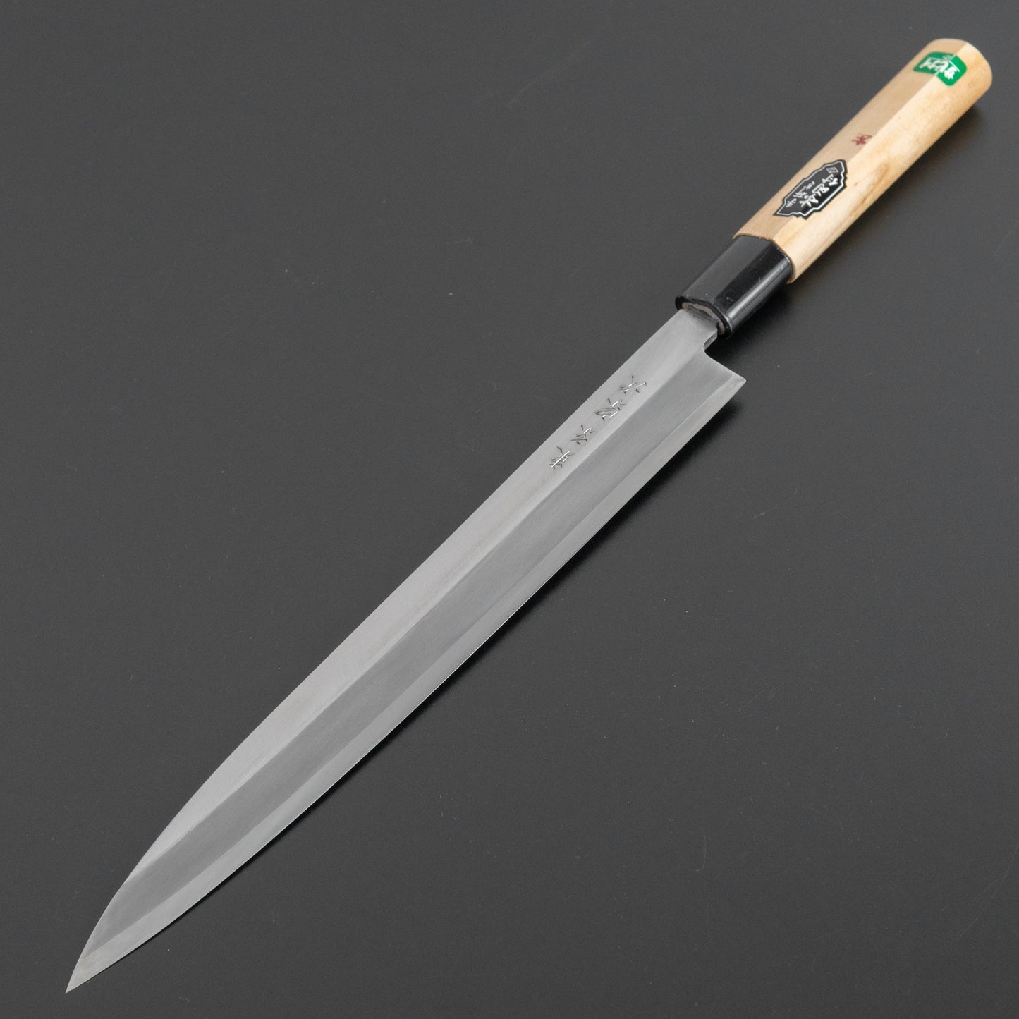 Morihei Munetsugu Stainless Left-Handed Yanagiba 270mm Poplar Handle (Fine Finish) | HITOHIRA