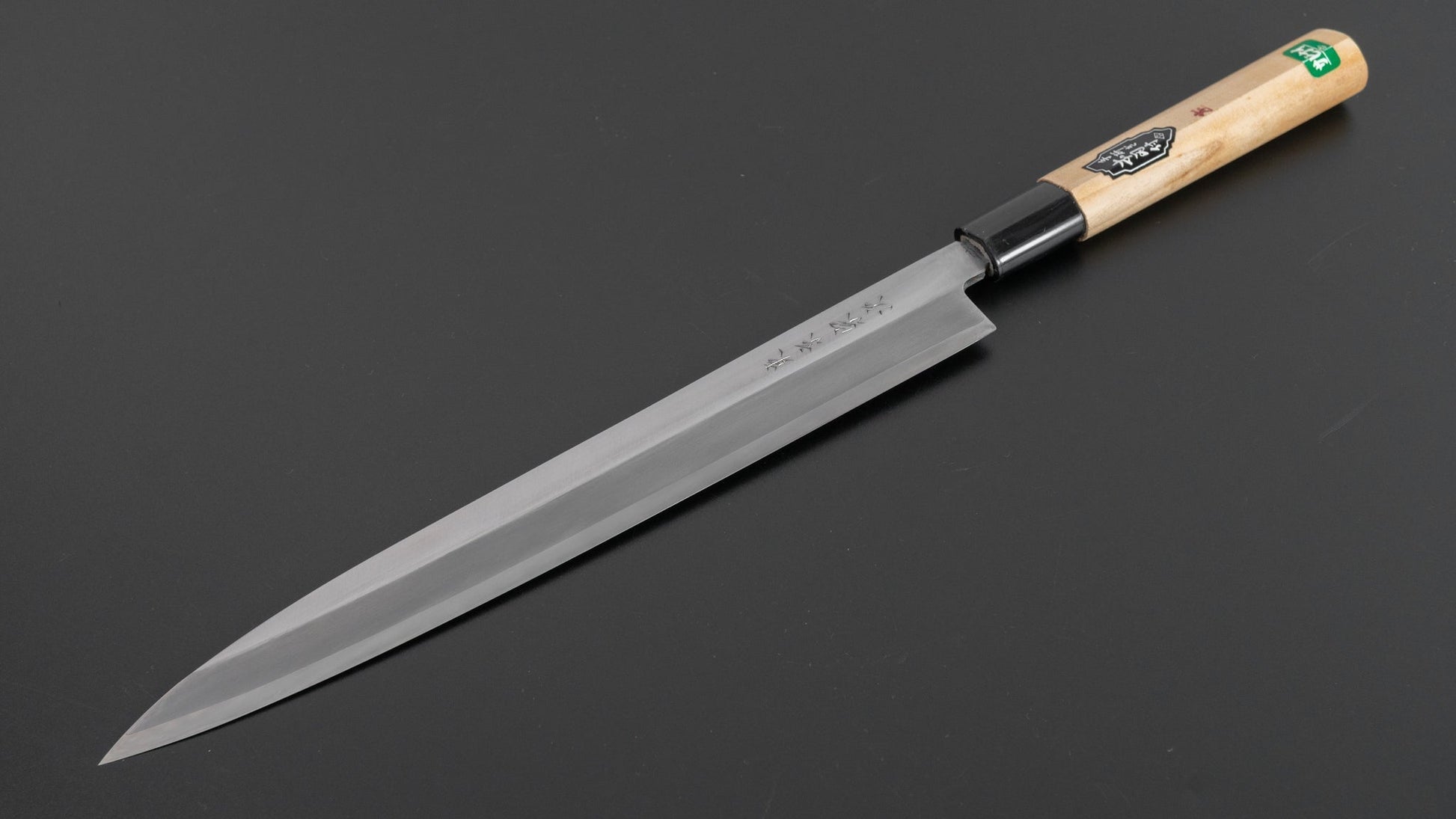 Morihei Munetsugu Stainless Left-Handed Yanagiba 270mm Poplar Handle (Fine Finish) | HITOHIRA