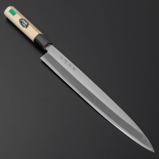 Morihei Munetsugu Stainless Yanagiba 270mm Poplar Handle (Fine Finish) | HITOHIRA