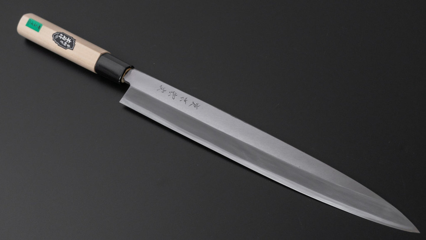 Morihei Munetsugu Stainless Yanagiba 270mm Poplar Handle (Fine Finish) | HITOHIRA