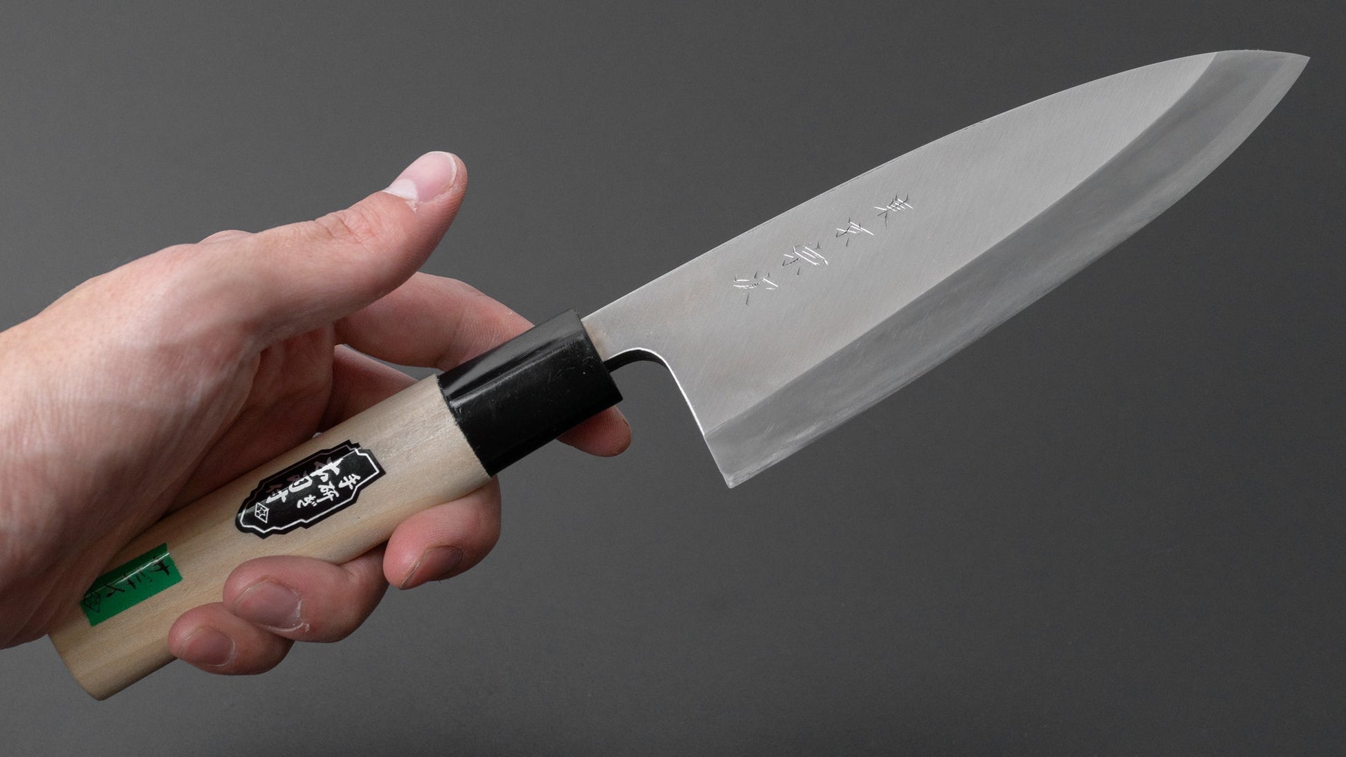 Morihei Munetsugu Stainless Deba 150mm Poplar Handle (Fine Finish) | HITOHIRA