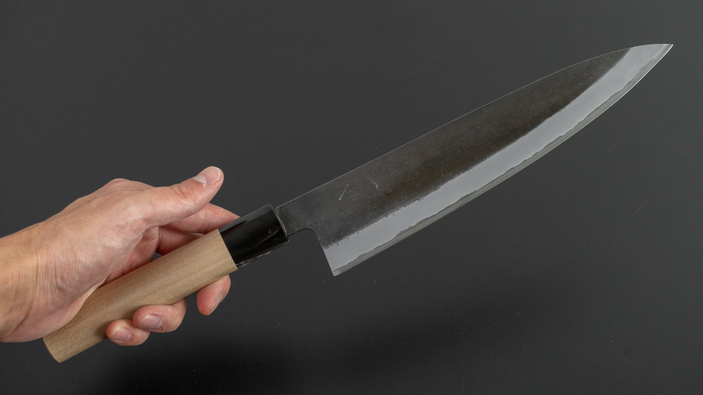 Hitohira Hinode Nashiji White #2 Stainless Clad Gyuto 240mm Ho Wood Handle | HITOHIRA