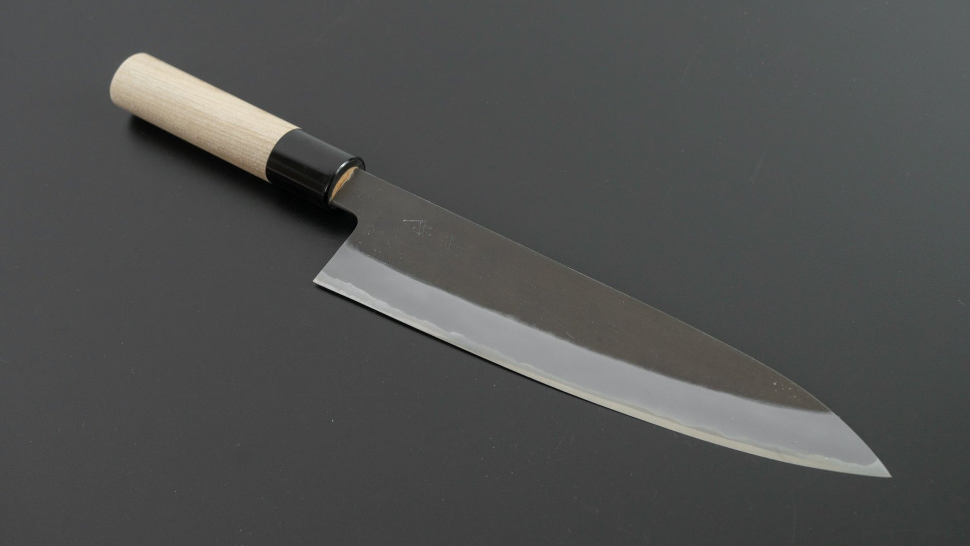 Hitohira Hinode Kurouchi White #2 Stainless Clad Gyuto 210mm Ho Wood Handle | HITOHIRA