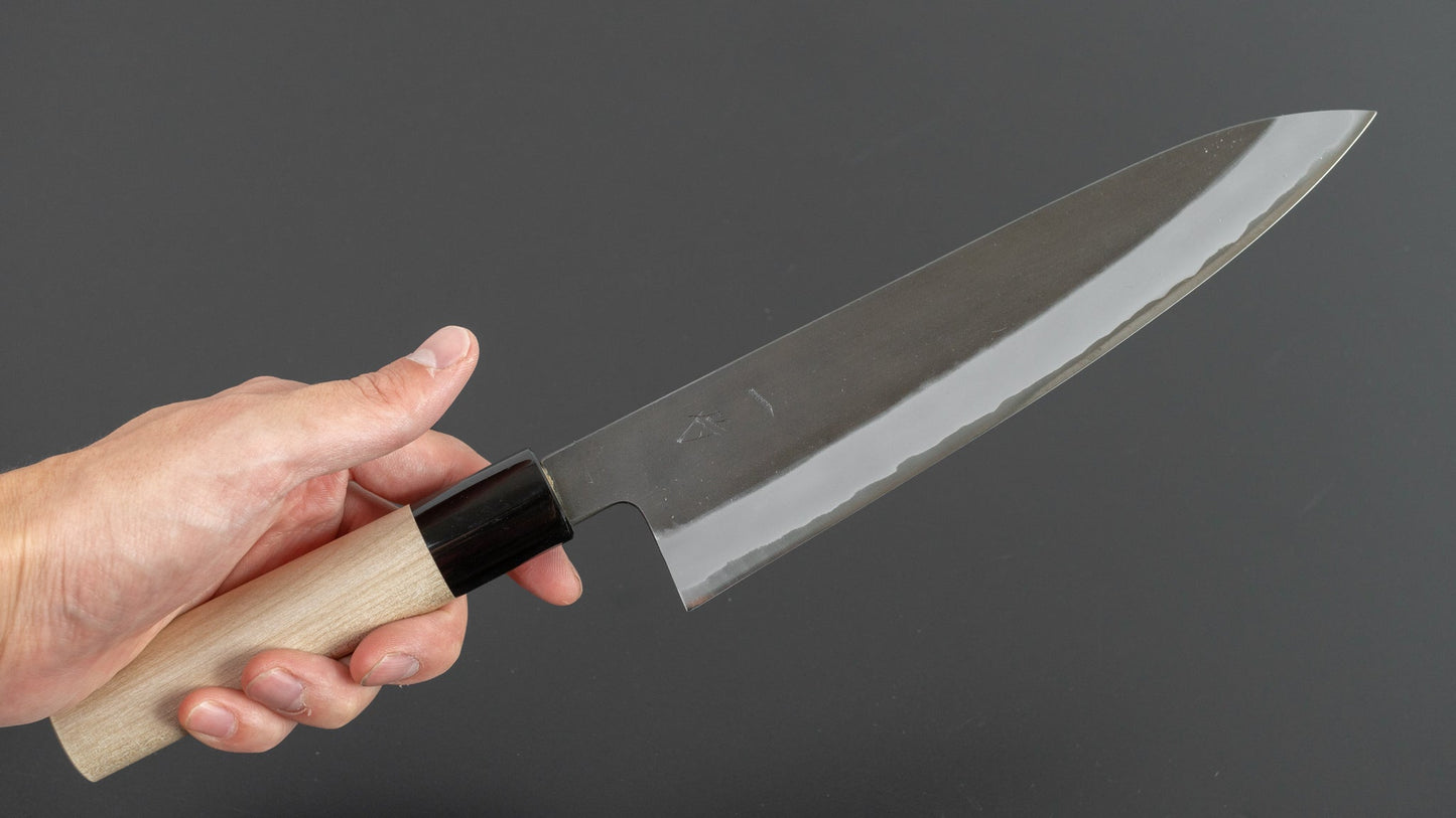 Hitohira Hinode Kurouchi White #2 Stainless Clad Gyuto 210mm Ho Wood Handle | HITOHIRA