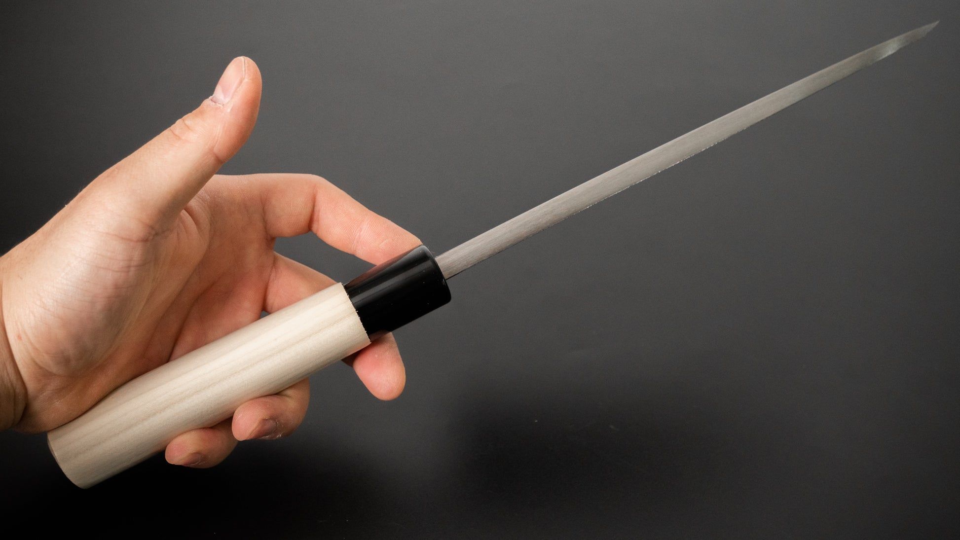 Morihei Yoshitomo Deba 210mm Poplar Handle - HITOHIRA