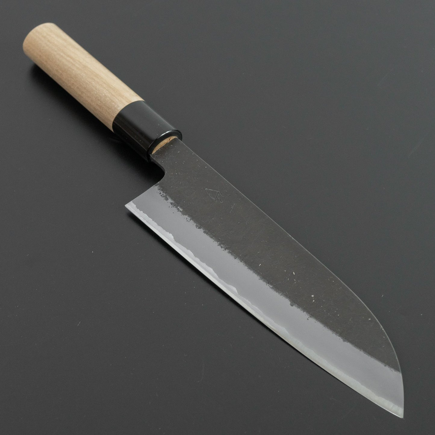 Hitohira Hinode Nashiji White #2 Stainless Clad Santoku 180mm Ho Wood Handle | HITOHIRA