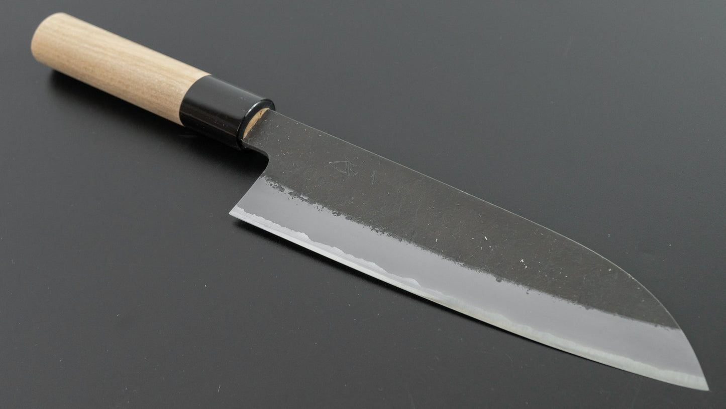 Hitohira Hinode Nashiji White #2 Stainless Clad Santoku 180mm Ho Wood Handle | HITOHIRA