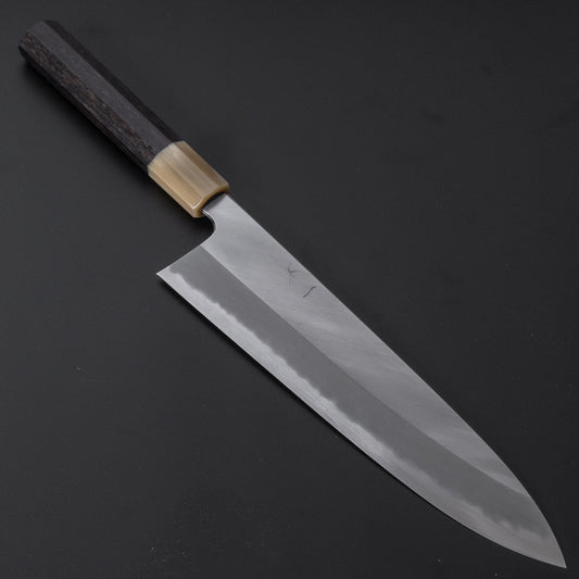 Hitohira Tanaka Kyuzo Blue #1 Migaki Gyuto 240mm Taihei Ebony Handle (Extra Height) - HITOHIRA