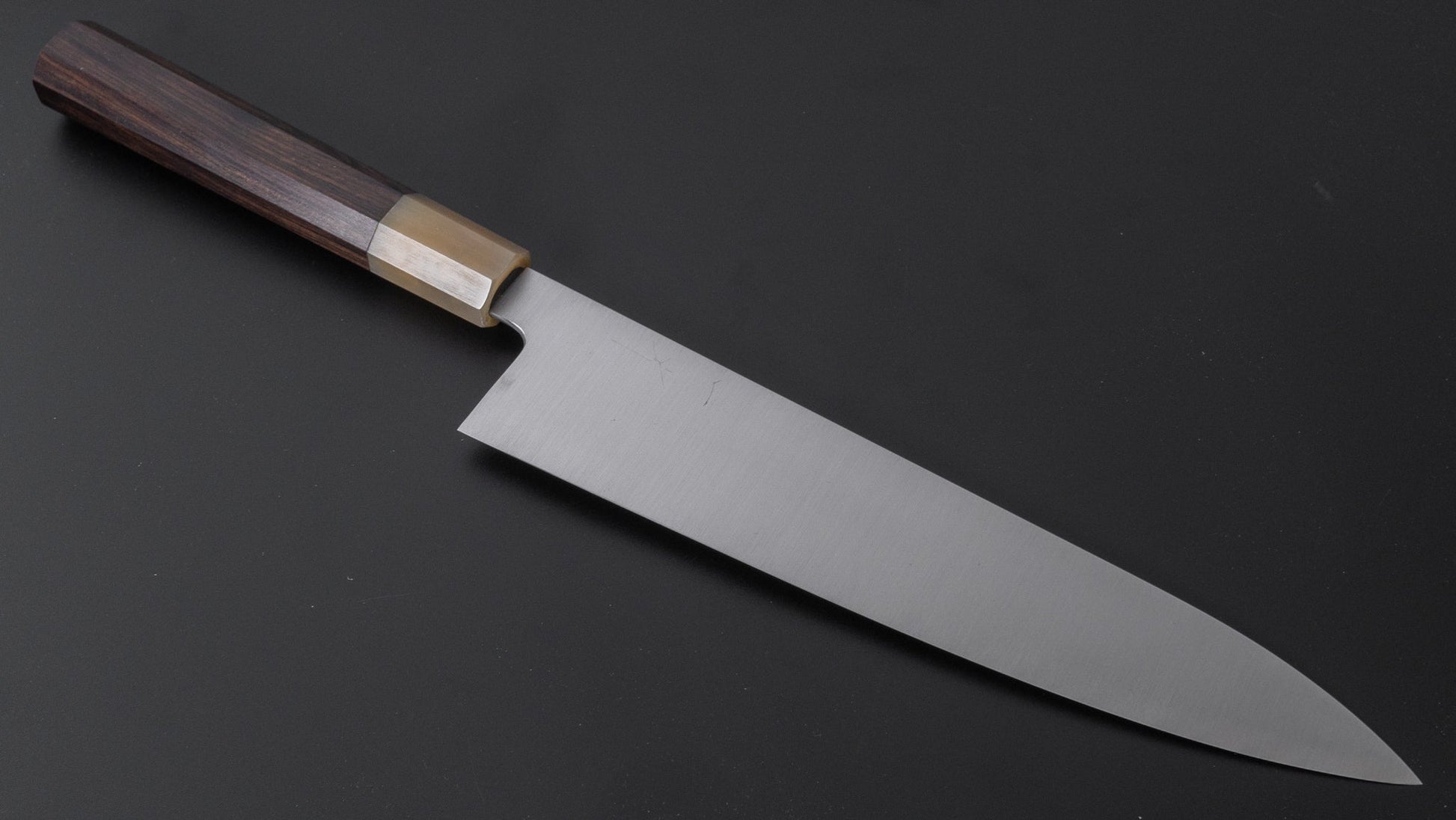 Hitohira Ashi Swedish Stainless Gyuto 240mm Ebony Handle - HITOHIRA