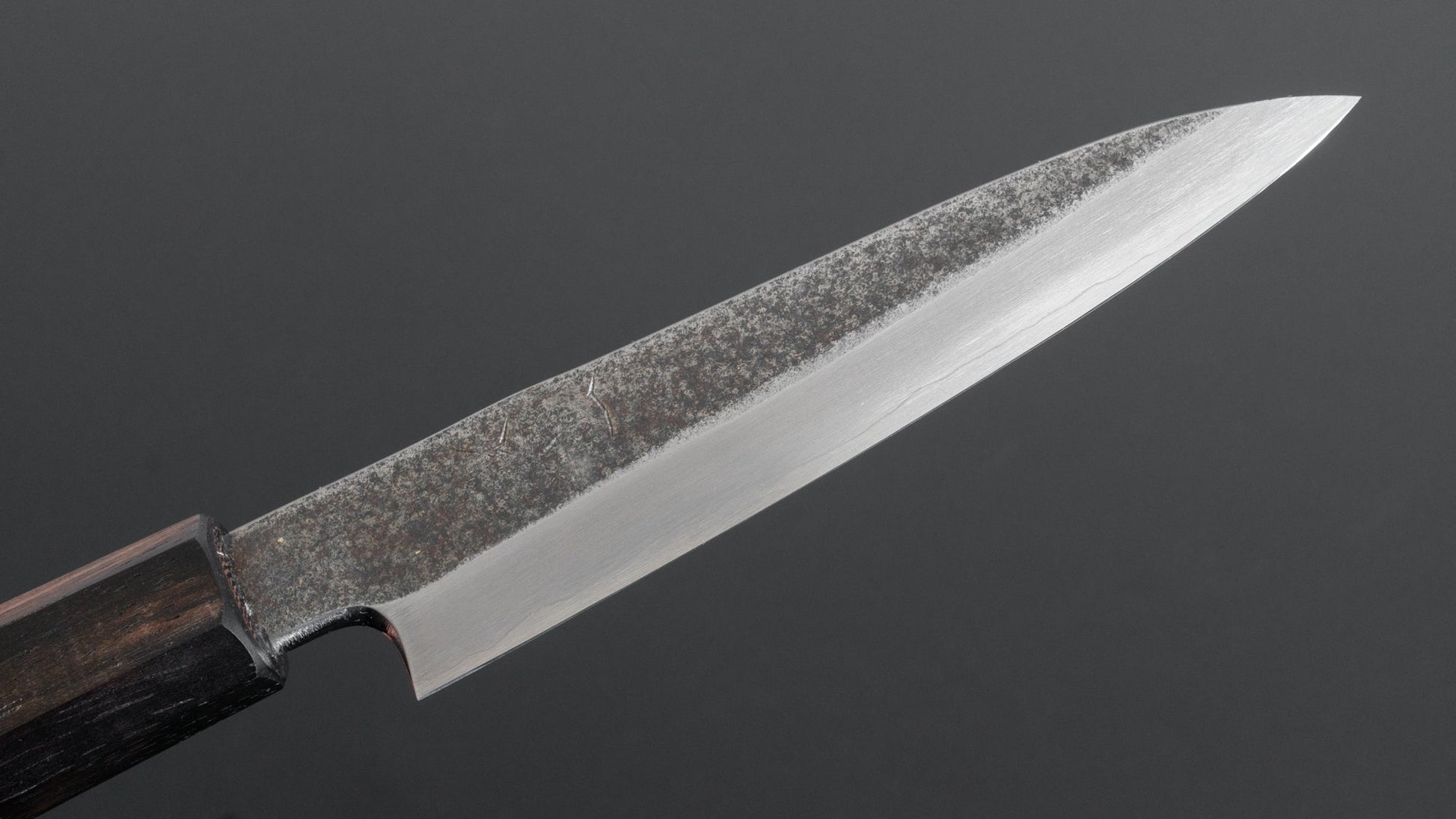 Hitohira Kikuchiyo Rikichi Silver #3 Kurouchi Petty 120mm Tagayasan Handle - HITOHIRA