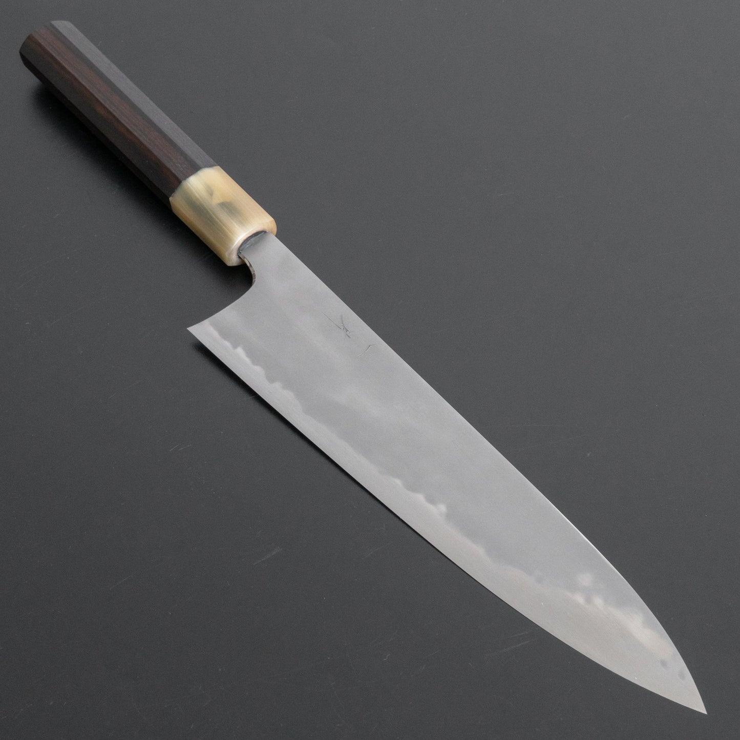 Hitohira Tanaka Yohei White #1 Kasumi Gyuto 240mm Taihei Makassar Ebony Handle - HITOHIRA