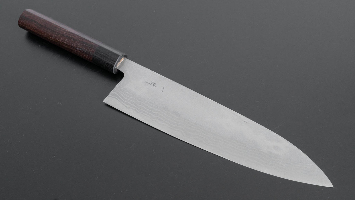 Hitohira GR Blue #2 Damascus Gyuto 210mm Rosewood Handle - HITOHIRA