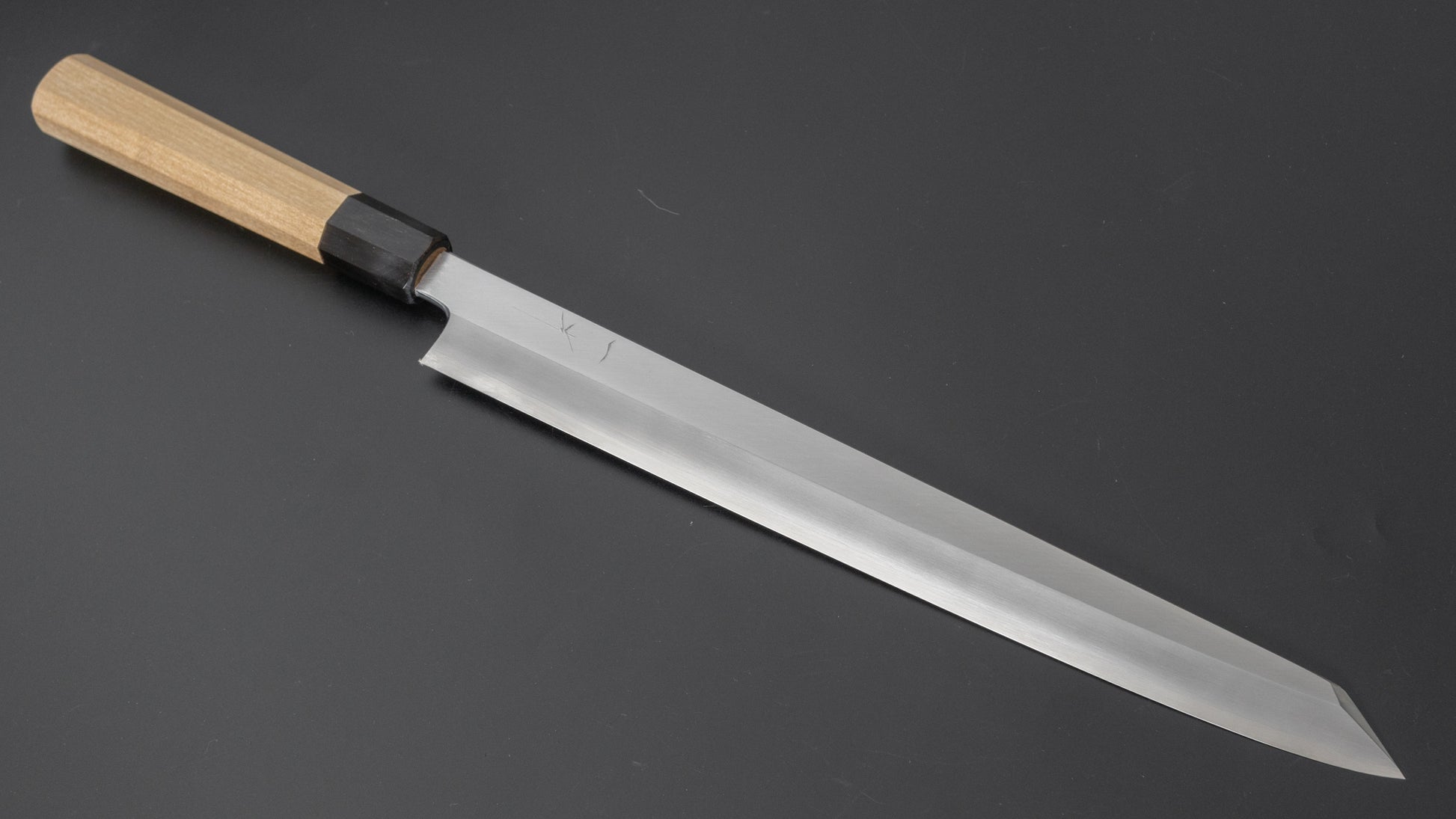 Hitohira Kikuchiyo Mosuke Silver #3 Kiritsuke Yanagiba 300mm Ho Wood Handle (Saya) - HITOHIRA