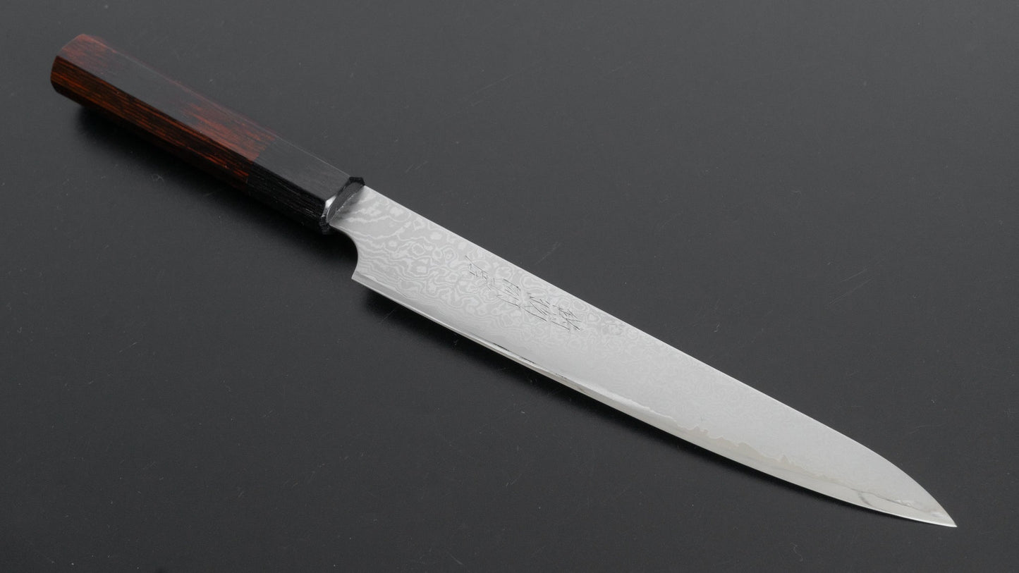 Hitohira Imojiya TH Damascus Petty 180mm Pakka Handle (Red) - HITOHIRA