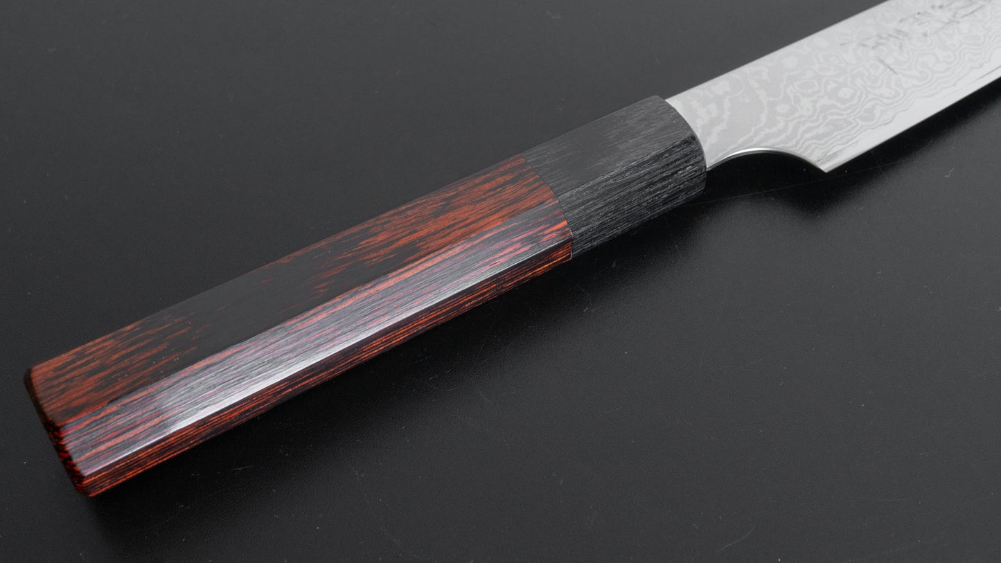 Hitohira Imojiya TH Damascus Petty 180mm Pakka Handle (Red) - HITOHIRA