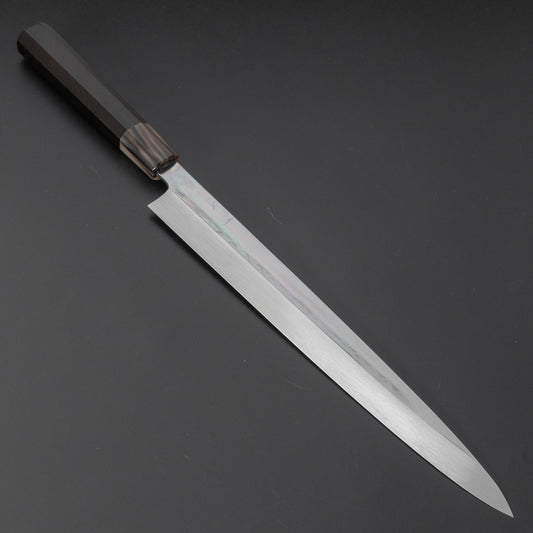 Hitohira Kikuchiyo Mosuke White #1 Mizu Honyaki Yanagiba 300mm Ebony Handle (Saya) - HITOHIRA