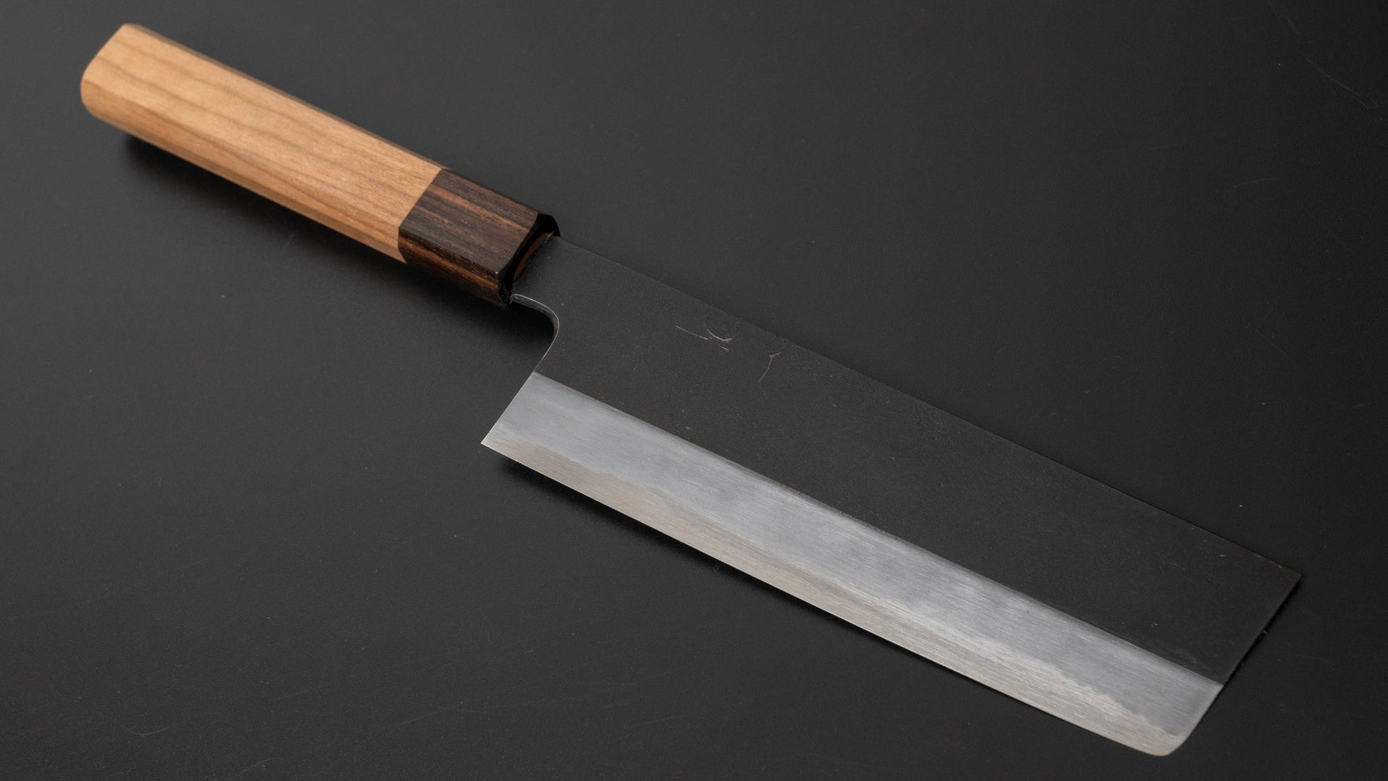 Hitohira Kikuchiyo Kyuzo Blue #2 Kurouchi Nakiri 180mm Cherry Wood Handle | HITOHIRA