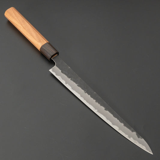 Hitohira Futana SB Kuro Nashiji Sujihiki 240mm Cherry Wood Handle - HITOHIRA