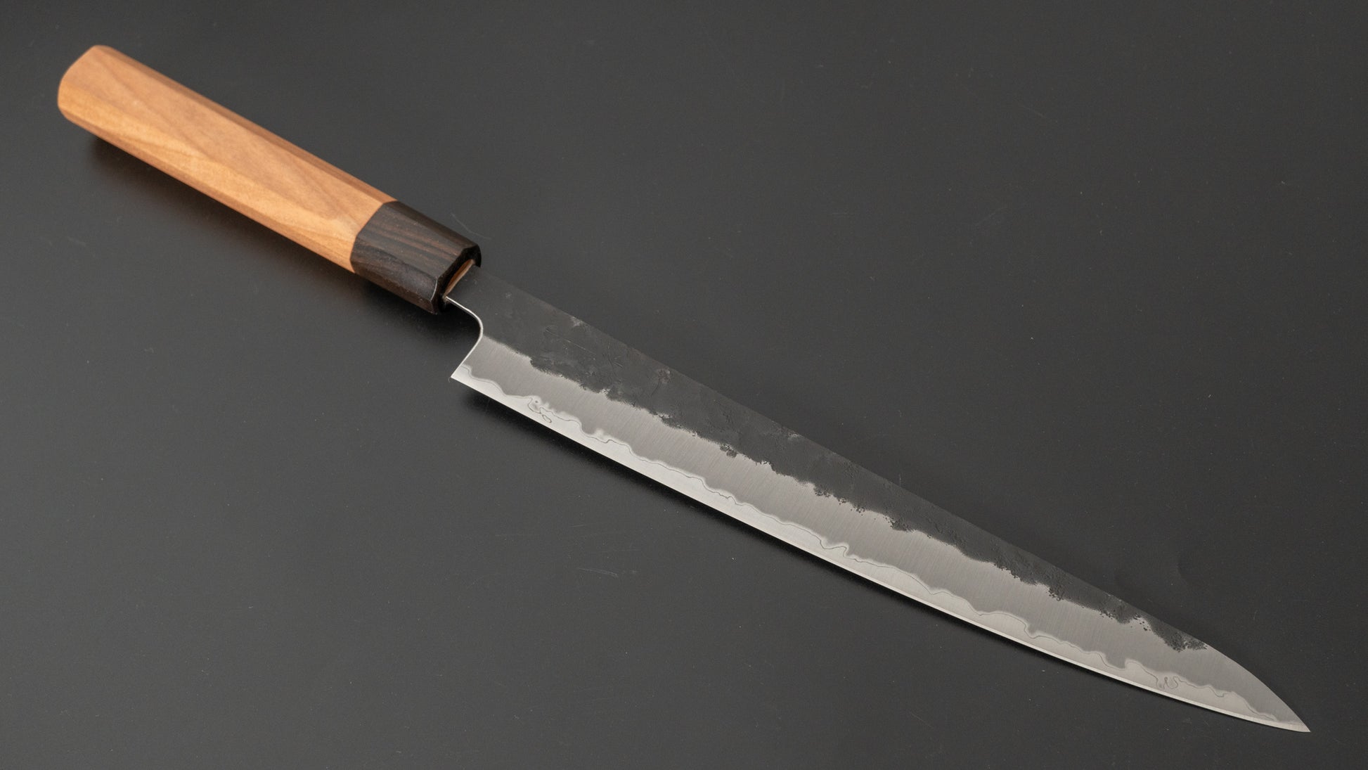 Hitohira Futana SB Kuro Nashiji Sujihiki 240mm Cherry Wood Handle - HITOHIRA