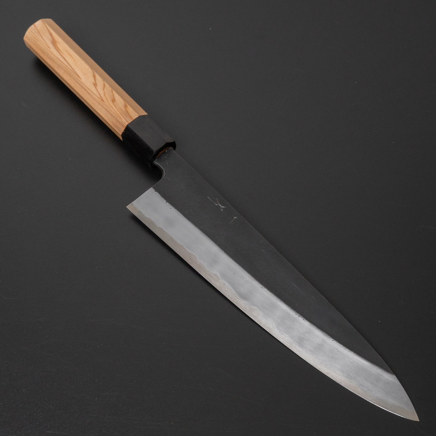 Hitohira Tanaka Kyuzo Blue #1 Kurouchi Gyuto 240mm Yakusugi Cedar Handle | HITOHIRA