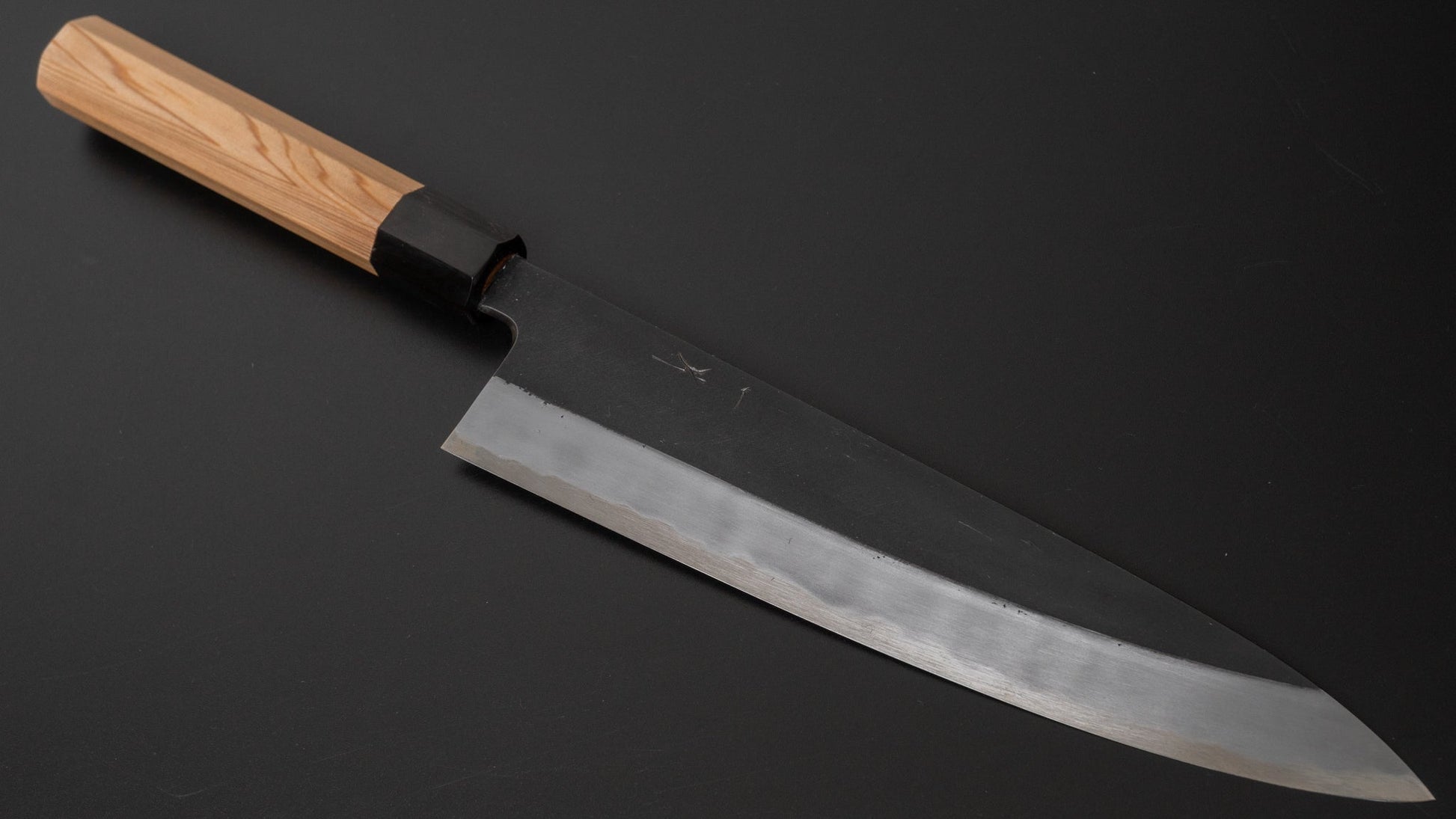 Hitohira Tanaka Kyuzo Blue #1 Kurouchi Gyuto 240mm Yakusugi Cedar Handle | HITOHIRA