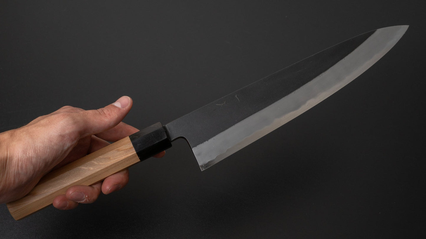 Hitohira Tanaka Kyuzo Blue #1 Kurouchi Gyuto 240mm Yakusugi Cedar Handle | HITOHIRA