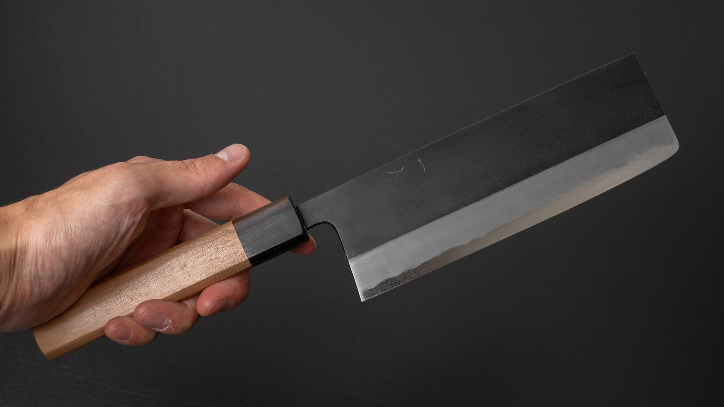 Hitohira Kikuchiyo Kyuzo White #2 Kurouchi Nakiri 180mm Cherry Wood Handle | HITOHIRA