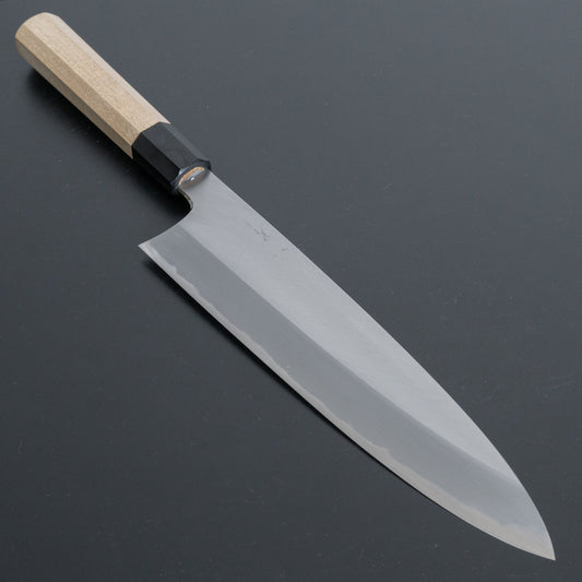 Hitohira Togashi White #1 Migaki Gyuto 240mm Ho Wood Handle (Discounted) - HITOHIRA