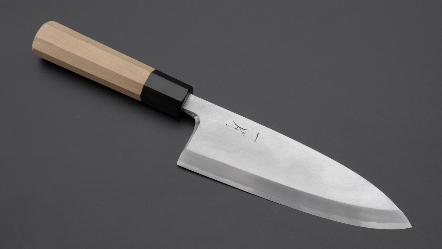 Hitohira Kikuchiyo Manzo Blue #2 Deba 180mm Ho Wood Handle (Saya) | HITOHIRA