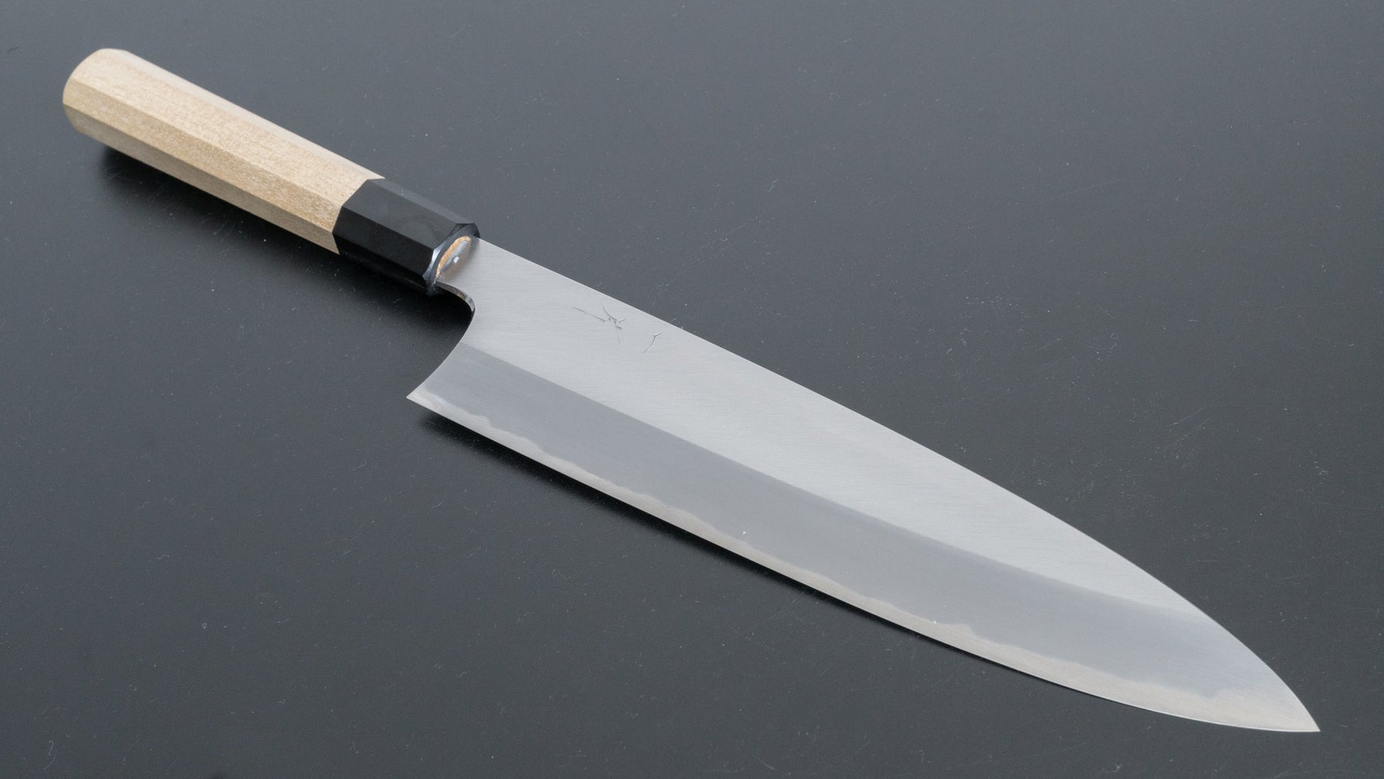 Hitohira Togashi White #1 Migaki Gyuto 240mm Ho Wood Handle (Discounted) - HITOHIRA