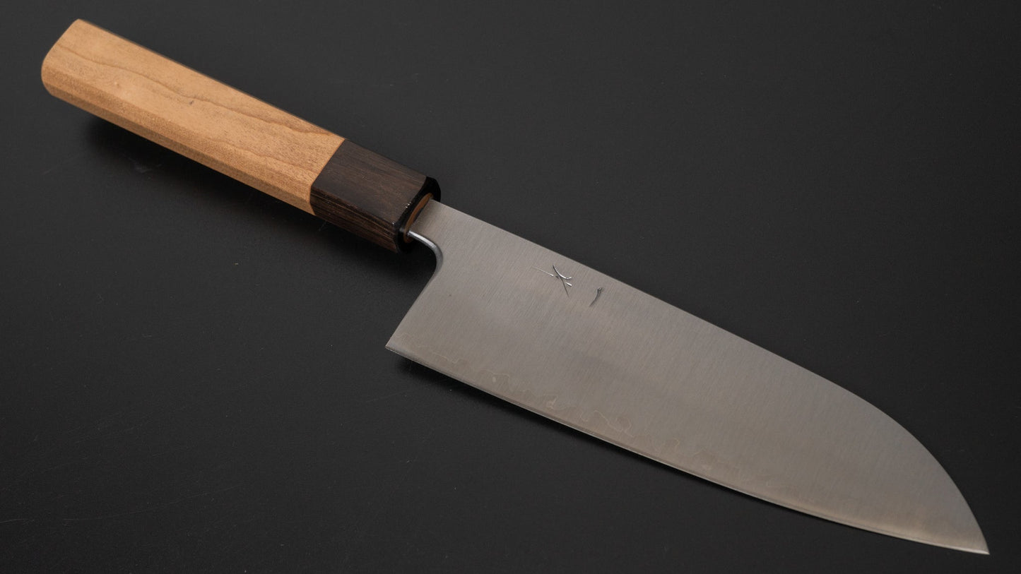 Hitohira Futana SB Migaki Santoku 170mm Cherry Wood Handle | HITOHIRA