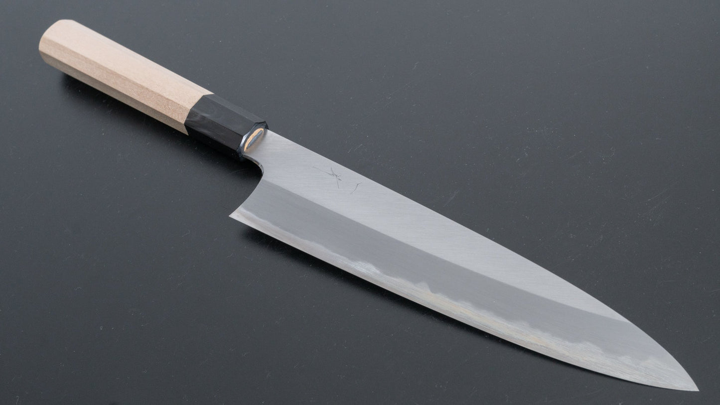 Hitohira Togashi White #1 Migaki Gyuto 210mm Ho Wood Handle (Discounted) - HITOHIRA