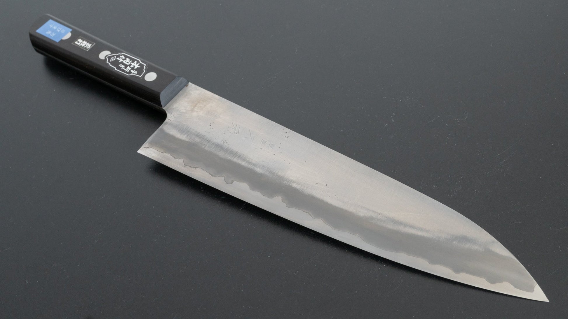 Morihei Hisamoto White #1 Stainless Clad Gyuto 210mm Pakka Handle (No Bolster/ Fine Finish) - HITOHIRA