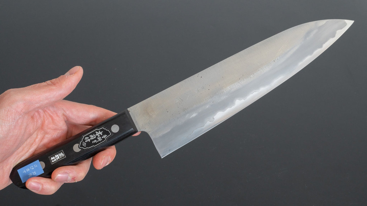 Morihei Hisamoto White #1 Stainless Clad Gyuto 210mm Pakka Handle (No Bolster/ Fine Finish) - HITOHIRA