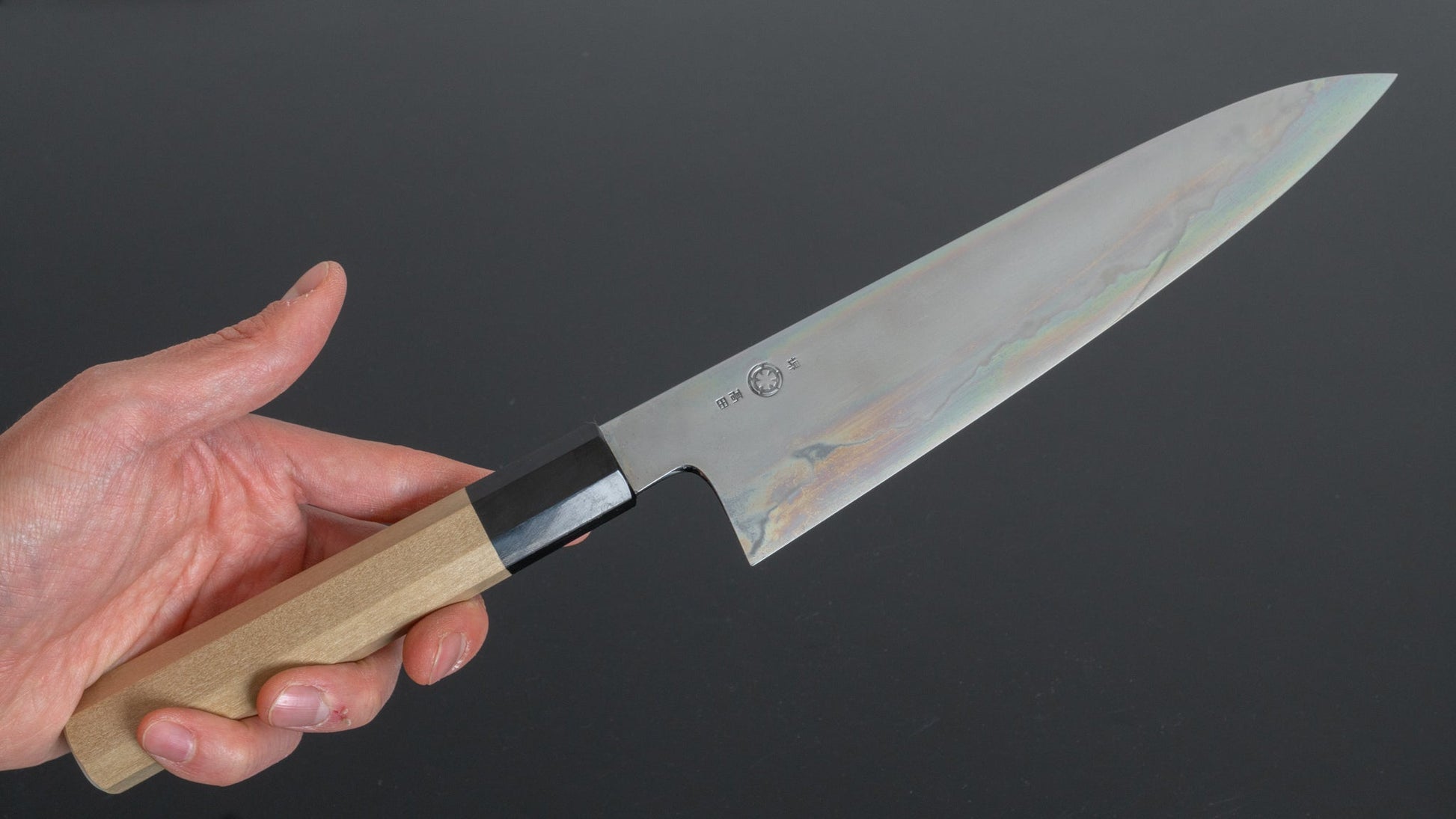 Takada no Hamono Blue #2 Suiboku Gyuto 210mm Ho Wood Handle - HITOHIRA