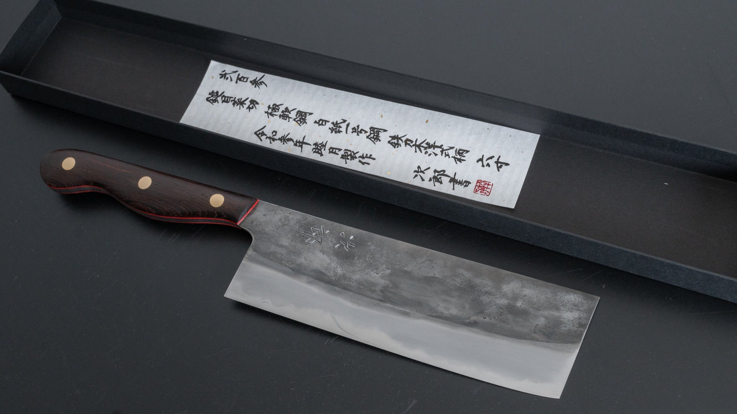 Jiro Tsuchime Yo Nakiri 180mm Tagayasan Handle (#203) - HITOHIRA