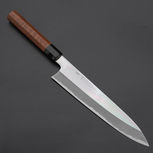 Hitohira Kikuchiyo Rikichi Blue #2 Migaki Gyuto 240mm Lacewood Handle (Mirror Polished) | HITOHIRA