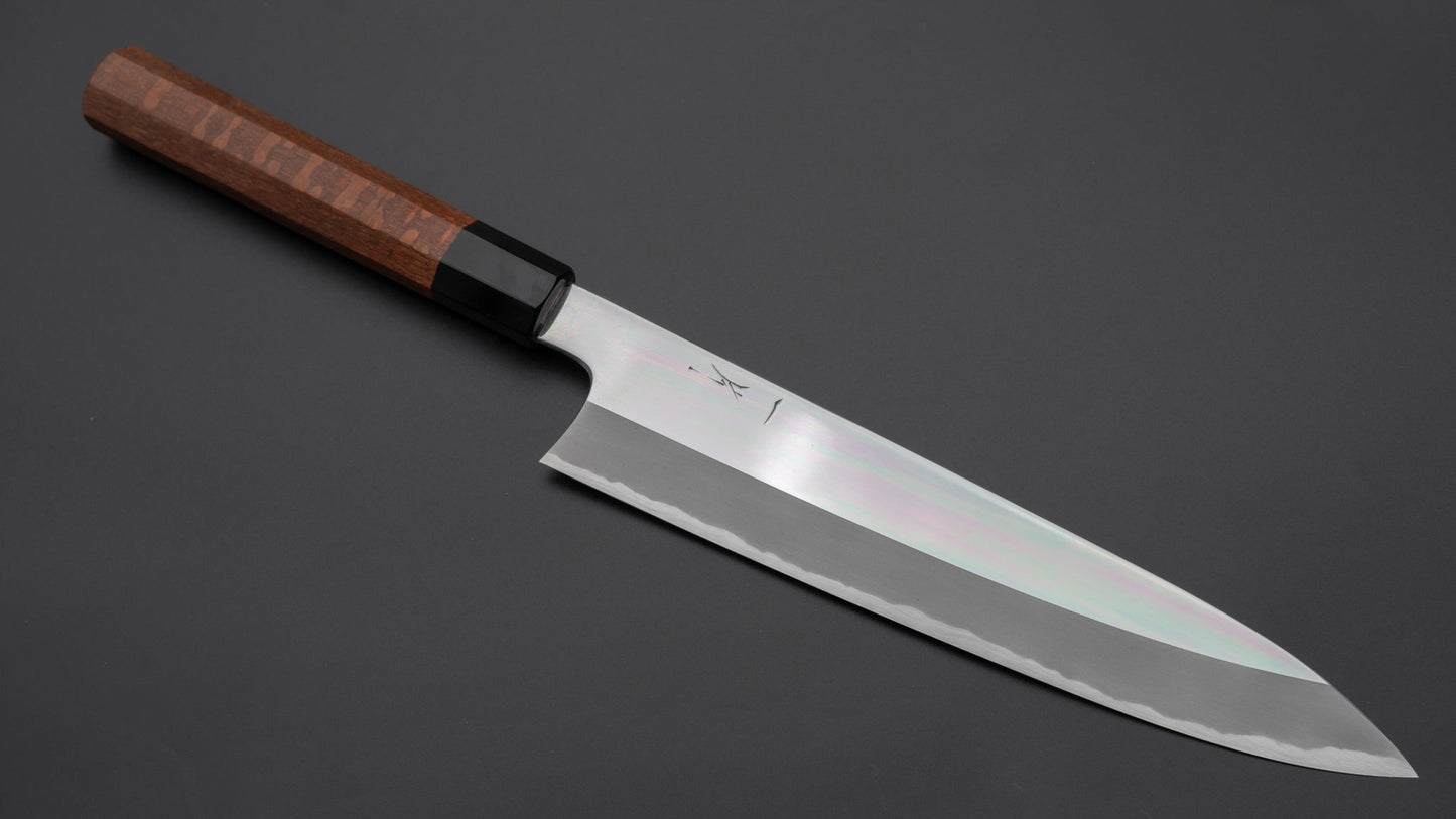 Hitohira Kikuchiyo Rikichi Blue #2 Migaki Gyuto 240mm Lacewood Handle (Mirror Polished) | HITOHIRA